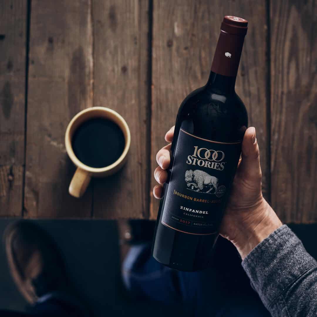 While homebound, enjoy 1000 Stories bourbon barrel-aged Zinfandel from your favorite mug