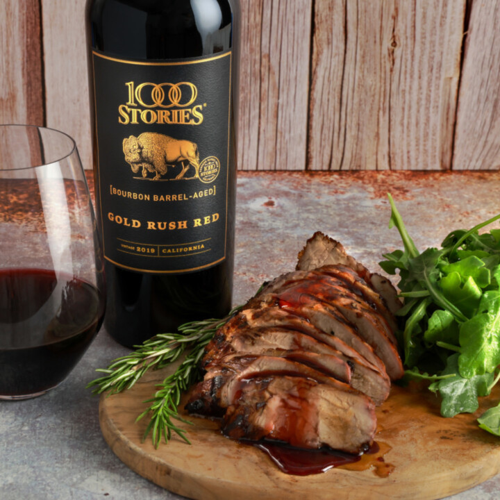 Grilled Rosemary & Red Wine Pork Tenderloin 1000 Stories Wines