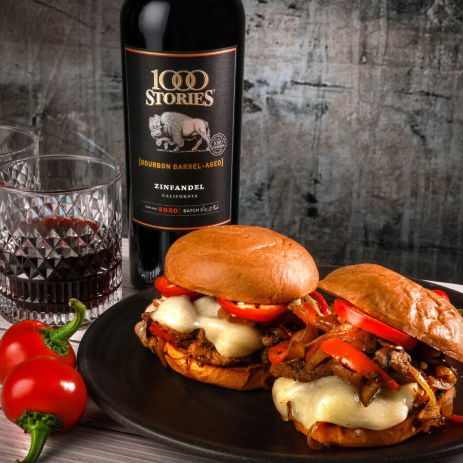 Wine with Philly sliders