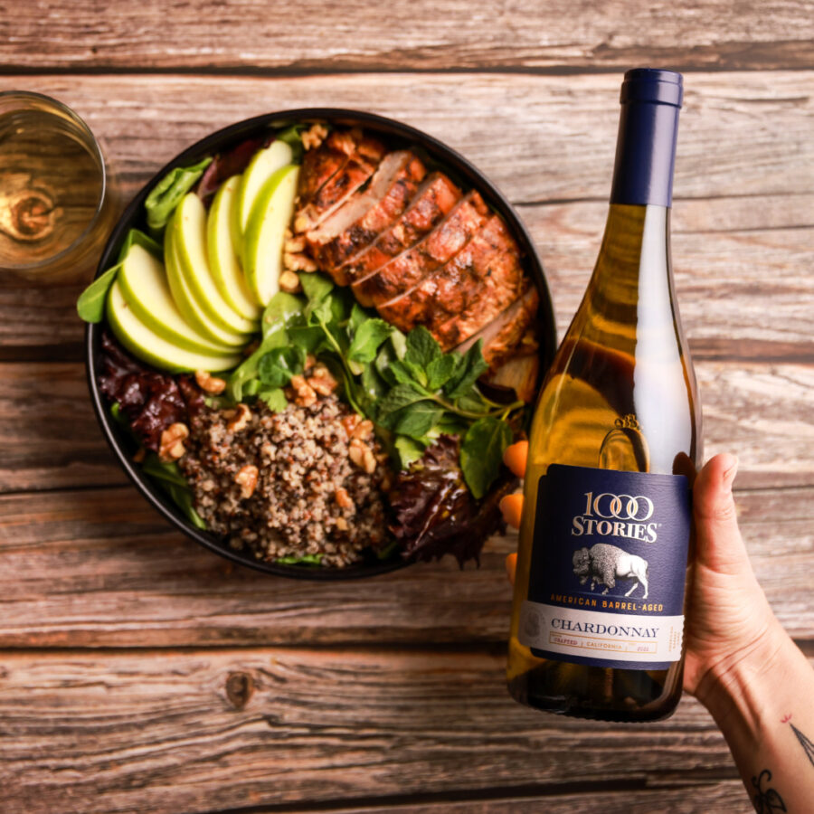 Apple quinoa 1000 Stories chardonnay